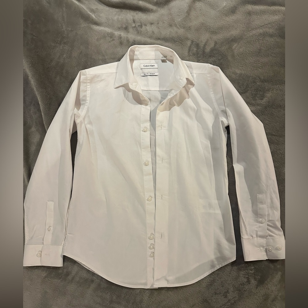 Calvin Klein boys dress shirt slim and stretch